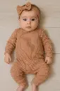 Camel ribbed knit on baby.webp