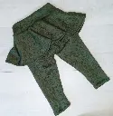 Embossed green skirt pants.webp