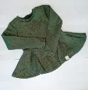 Embossed green peplum top.webp
