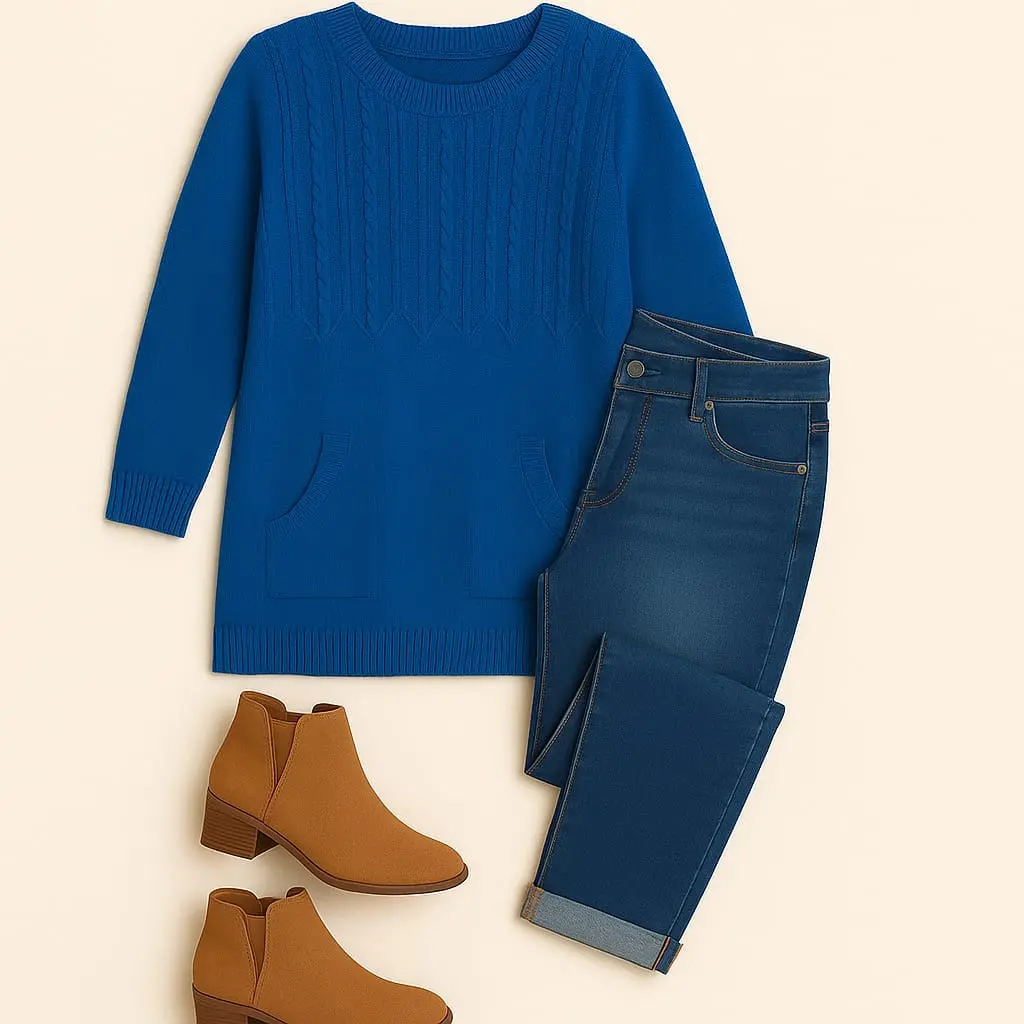 Knit denim blue jersey combo.webp