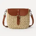 Hand crocheted oval handybag