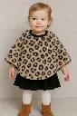 Leopard fur poncho
