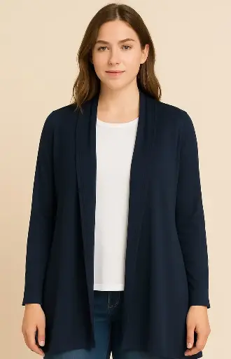 Flair Knit Jersey Cardigan
