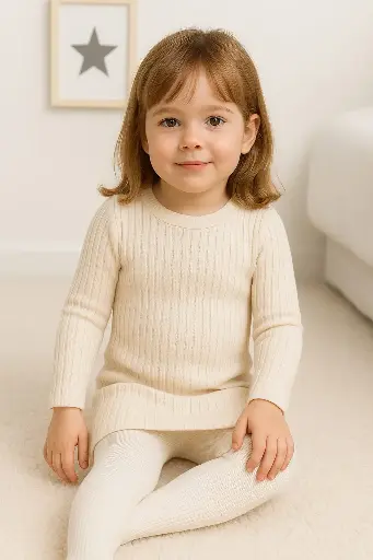 Ribbed knit top toddler girls
