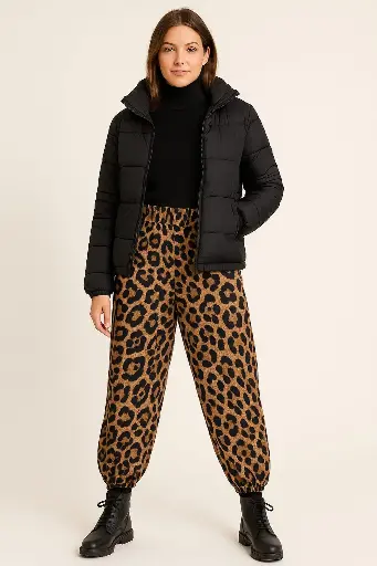 Leopard Harem Pants